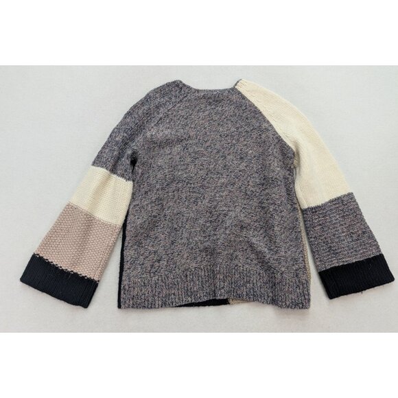 LOFT Women's Sweatr Size M Pullover Crewneck Chunky Colorblock - Picture 12 of 13